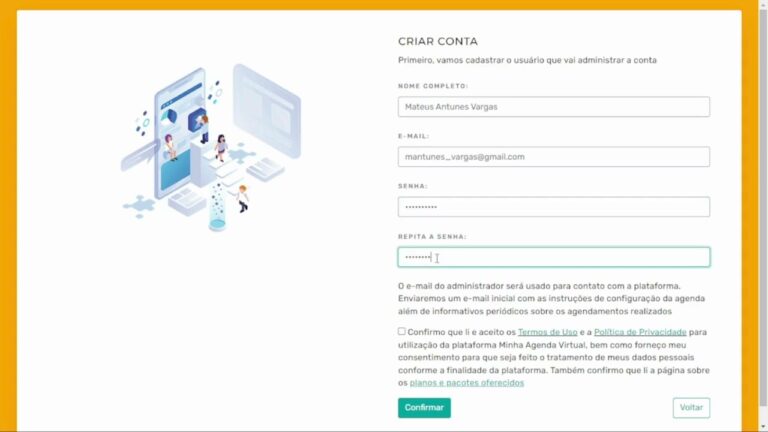 Como Criar uma Conta na Agenda Digital